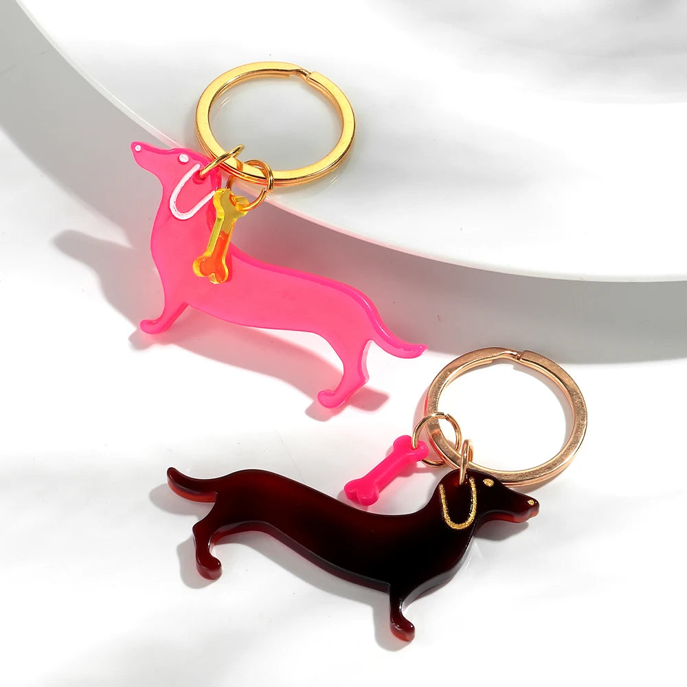 Porte-clés chien SAUCISSE
