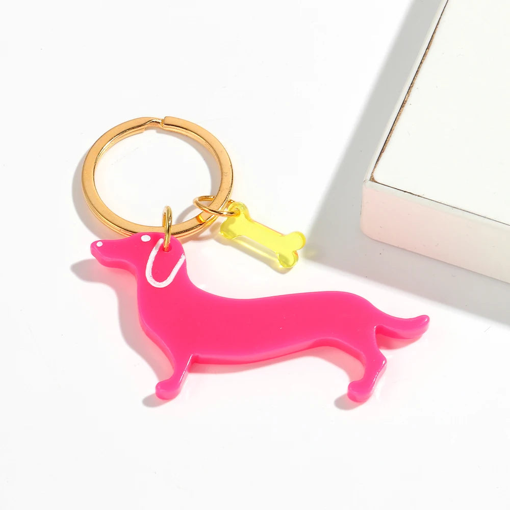 Porte-clés chien SAUCISSE