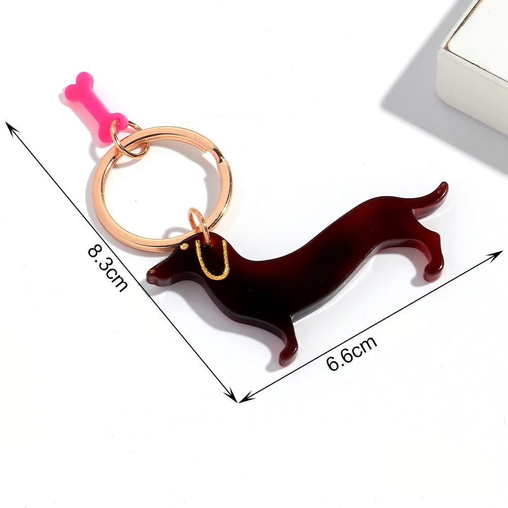 Porte-clés chien SAUCISSE